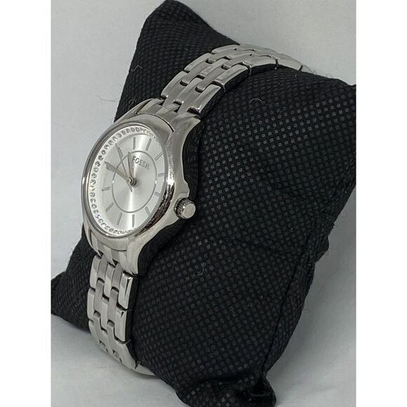 Fossil 40501808 Men Silver Stainless Steel Analog Silver Dial Quartz Watch CM429 - Picture 3 of 11